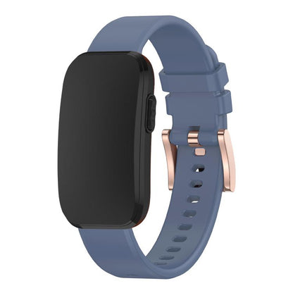 Rose Gold Buckle Solid Color Silicone Watch Band, For CIRQA Smart Band