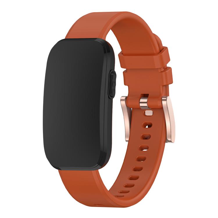 Rose Gold Buckle Solid Color Silicone Watch Band, For CIRQA Smart Band