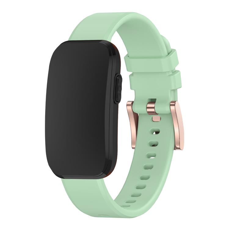 Rose Gold Buckle Solid Color Silicone Watch Band, For CIRQA Smart Band