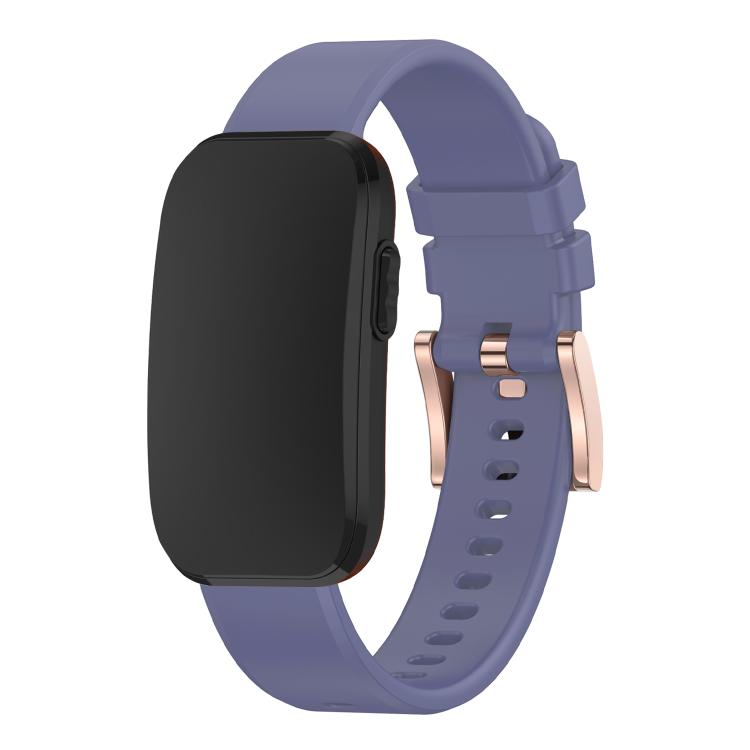 Rose Gold Buckle Solid Color Silicone Watch Band, For CIRQA Smart Band