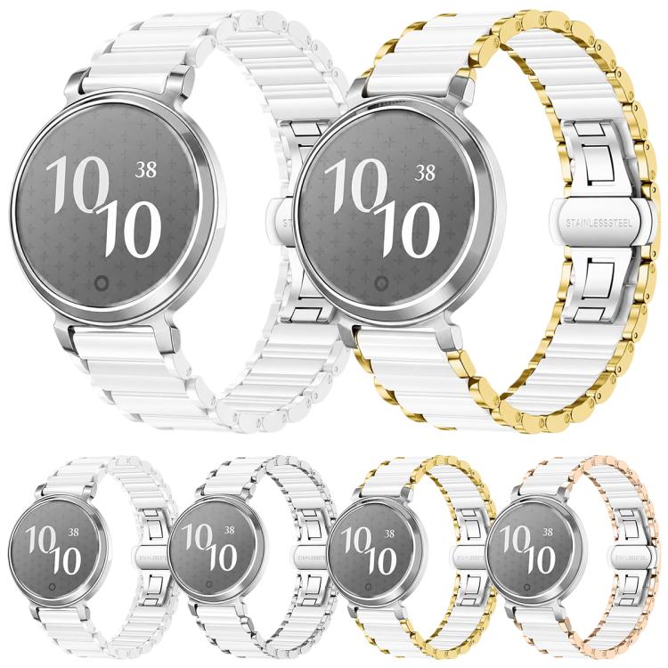 xDfind Ceramic Stainless Steel Watch Band, For Garmin Lily 14mm