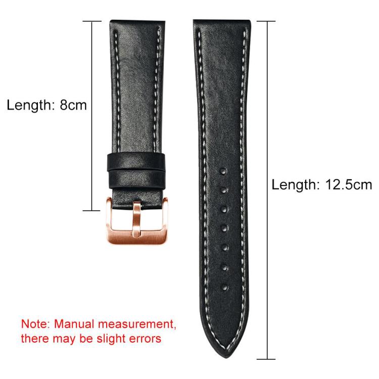 xDfind Rose Gold Buckle Black Shark Fine Grain Vegan Leather Watch Band, For Amazfit T-Rex 3
