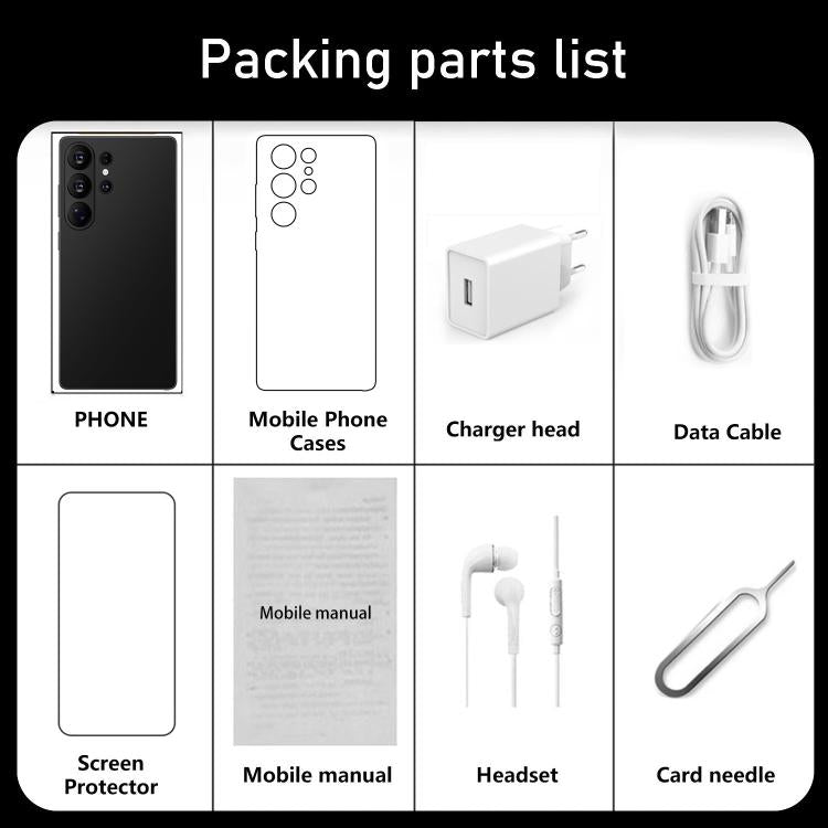 S26 Ultra, 3GB+64GB, 6.6 inch Android 12 MTK6739 Quad Core, Network: 4G, Dual SIM, EU Plug, US Plug, UK Plug, AU Plug