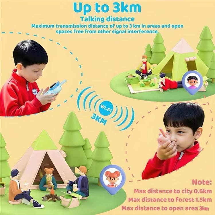 1 Pair D25 Cat Ear Design Children Handheld Two-Way Walkie Talkies