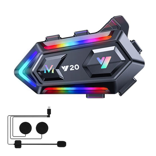 Y20 Motorcycle Helmet Dual Noise Reduction Bluetooth Earphone, Hard Mic, Soft Mic, Hard + Soft Mic