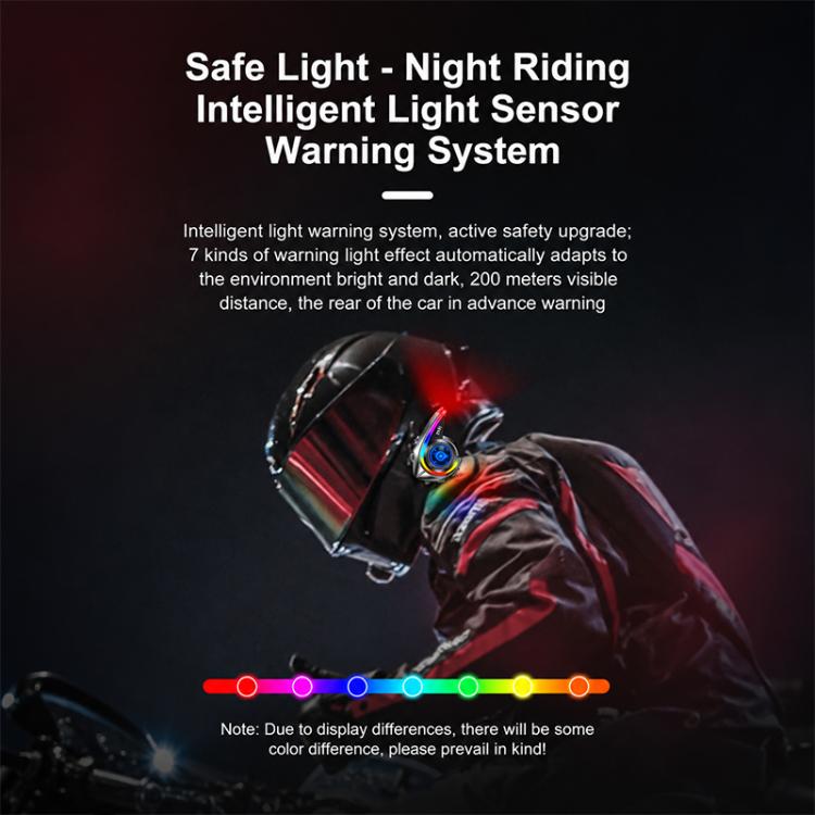 Y21 Motorcycle Helmet Bluetooth Earphone with Smart Warning Light, Hard Mic, Soft Mic, Hard + Soft Mic