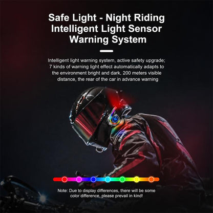 Y21 Motorcycle Helmet Bluetooth Earphone with Smart Warning Light, Hard Mic, Soft Mic, Hard + Soft Mic