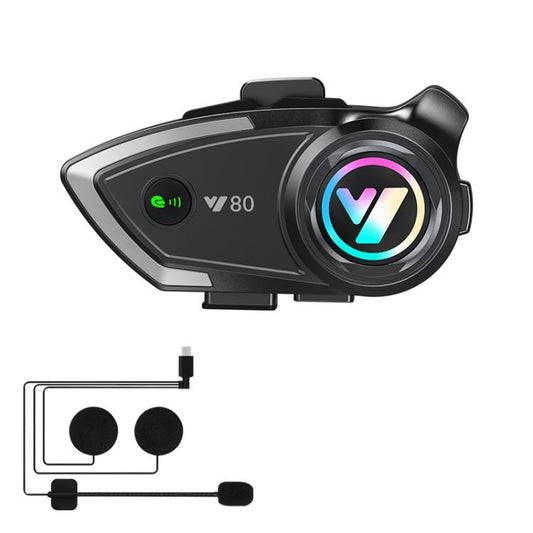 Y80 Motorcycle Helmet Bluetooth Earphone with Dual Noise Reduction, Hard Mic, Soft Mic