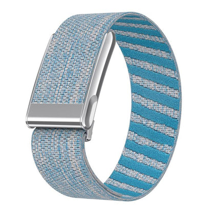 Bright Silver Frame Elastic Force Decorative Design Nylon Watch Band, For WHOOP 5.0 Electrocardiogram, For WHOOP 5.0 Regular
