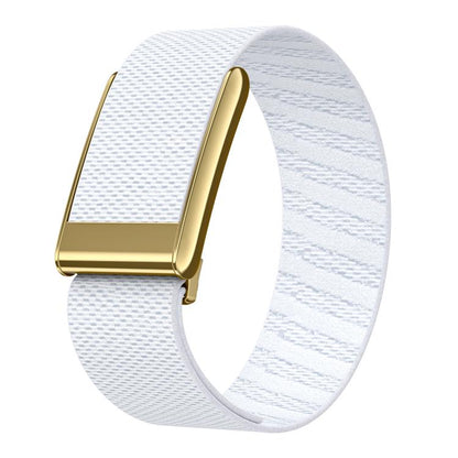 Bright Gold Frame Elastic Force Decorative Design Nylon Watch Band, For WHOOP 5.0 Electrocardiogram, For WHOOP 5.0 Regular