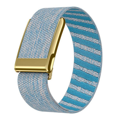 Bright Gold Frame Elastic Force Decorative Design Nylon Watch Band, For WHOOP 5.0 Electrocardiogram, For WHOOP 5.0 Regular