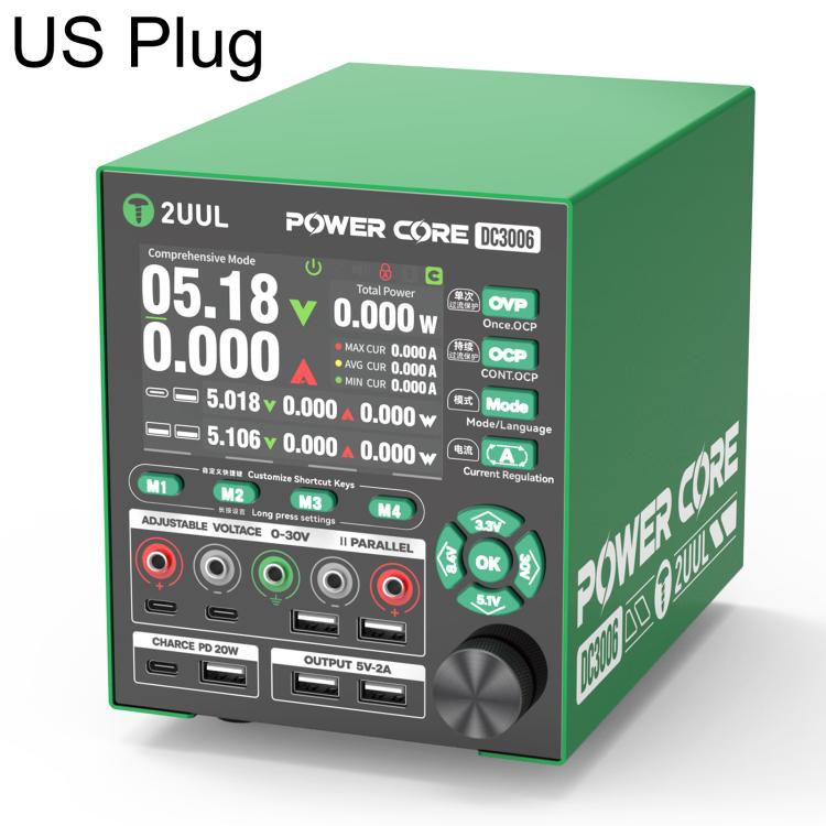 2UUL PC30 DC3006 30V / 6A High-Precision Adjustable Digital Display DC Power Supply, EU Plug, US Plug