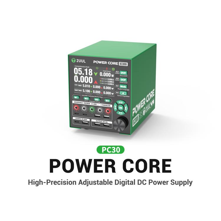 2UUL PC30 DC3006 30V / 6A High-Precision Adjustable Digital Display DC Power Supply, EU Plug, US Plug