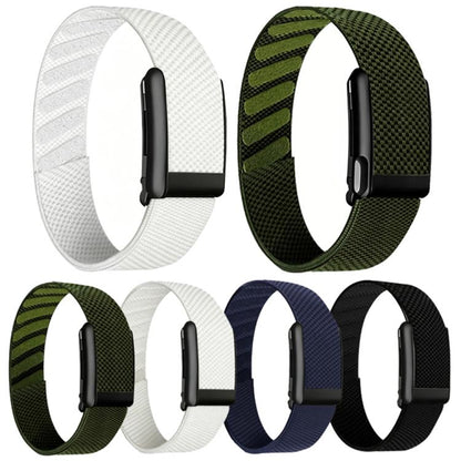 Metal Black Frame Nylon Elastic Arm Band, For WHOOP 5.0 Electrocardiogram, For WHOOP 5.0 Regular