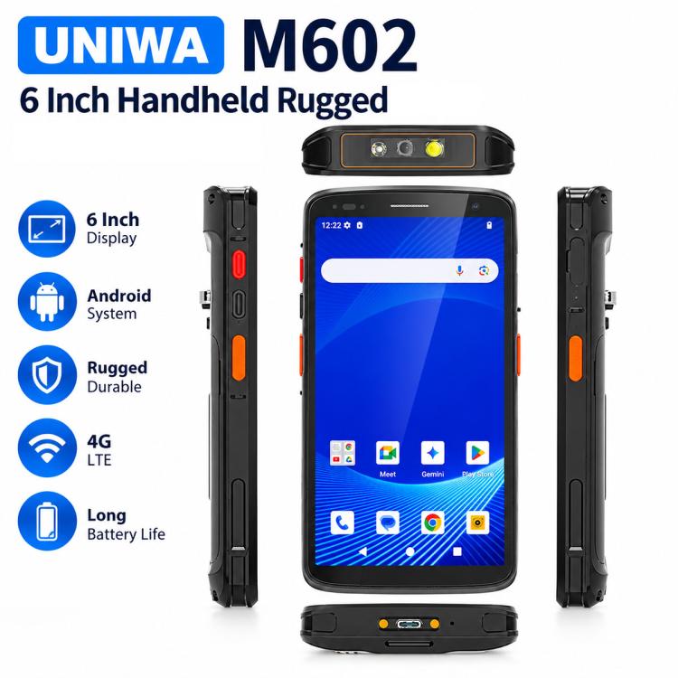UNIWA M602 Rugged Phone, 4GB+64GB, 6.0 inch Android 15 MediaTek MT6765 Helio P35 Octa Core, Network: 4G, NFC, EU Plug, US Plug, UK Plug, AU Plug