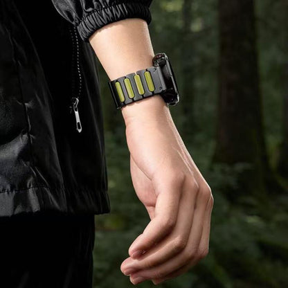 I-Shaped Magnetic Clasp Titanium Hybrid Silicone Watch Band, For Garmin 26mm, For Garmin 22mm