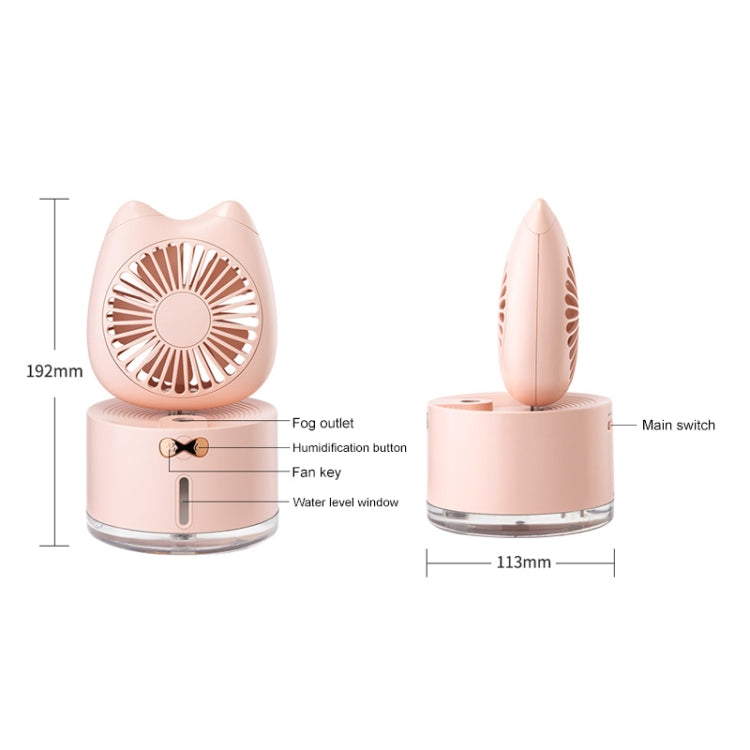 Ventilateur Humidificateur Pulvérisateur Rechargeable de Bureau en Forme de Chat BD-MM1