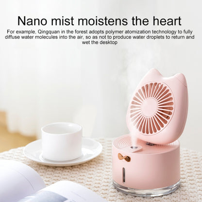 Ventilateur Humidificateur Pulvérisateur Rechargeable de Bureau en Forme de Chat BD-MM1