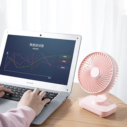 Ventilateur de bureau portatif rechargeable USB D606 4W à quatre vitesses réglables, USB