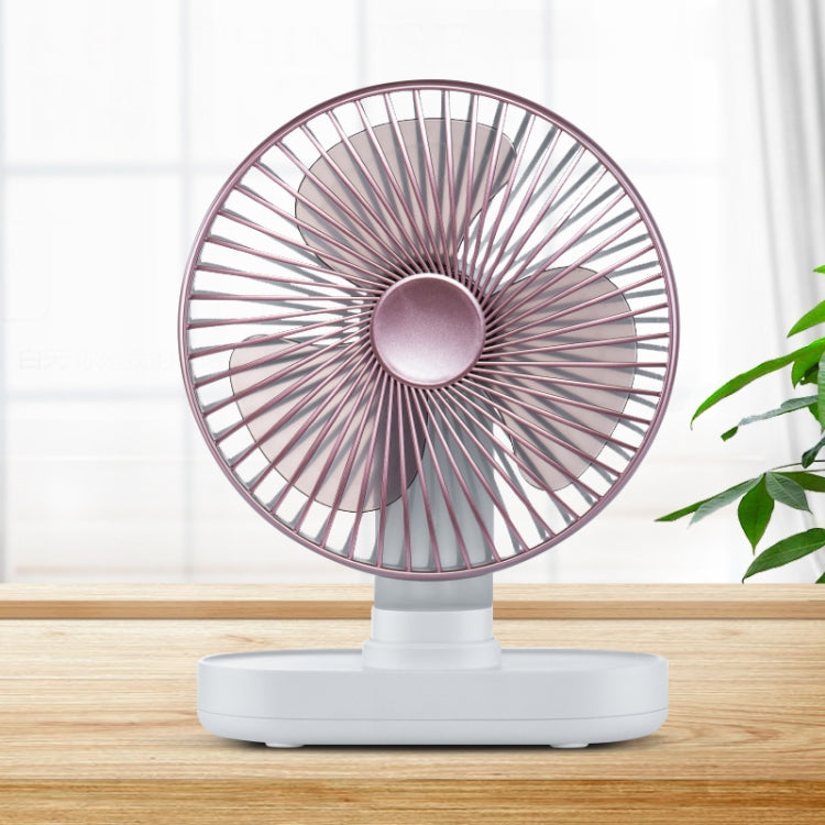 D77 Ventilateur de bureau portable rechargeable 4W Micro USB & USB-C / Type-C à quatre vitesses réglables et à tête oscillante automatique, Micro USB & USB-C / Type-C