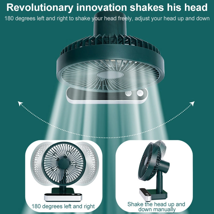 F702 Ventilateur de bureau électrique à oscillation automatique avec écran LED