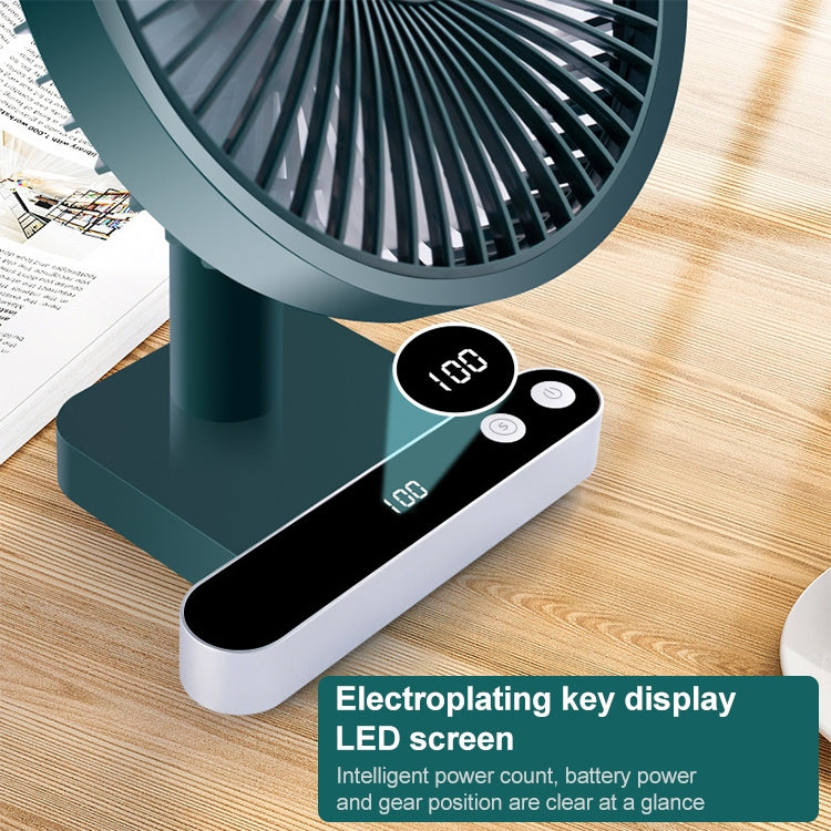 F702 Ventilateur de bureau électrique à oscillation automatique avec écran LED