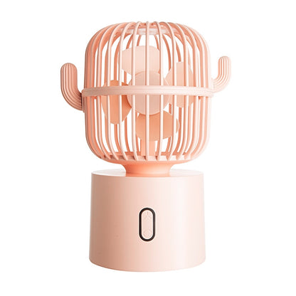 F6 Cactus Mini ventilateur portable USB avec tête oscillante, ventilateur électrique de bureau portatif