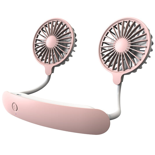 F6 Mini Ventilateur Suspendu au Cou Extérieur, Rechargeable par USB, Petit Ventilateur Paresseux