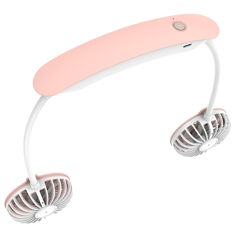 F6 Mini Ventilateur Suspendu au Cou Extérieur, Rechargeable par USB, Petit Ventilateur Paresseux