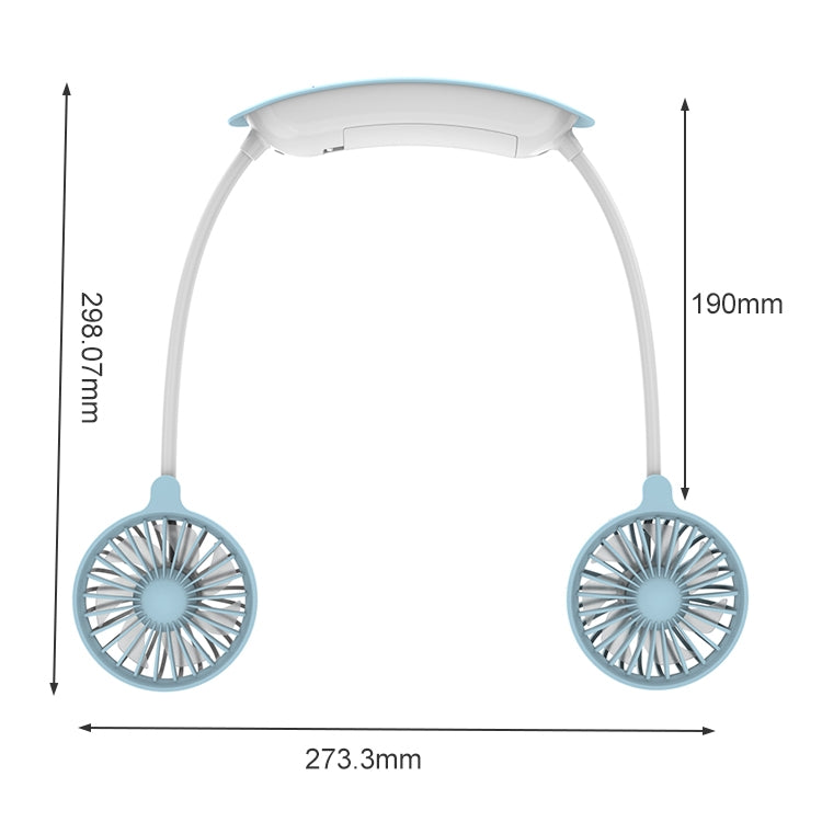 F6 Mini Ventilateur Suspendu au Cou Extérieur, Rechargeable par USB, Petit Ventilateur Paresseux
