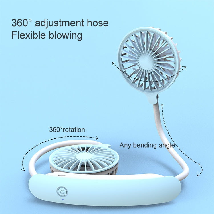 F6 Mini Ventilateur Suspendu au Cou Extérieur, Rechargeable par USB, Petit Ventilateur Paresseux