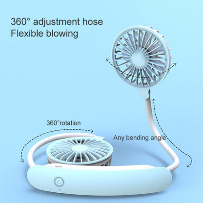 F6 Mini Ventilateur Suspendu au Cou Extérieur, Rechargeable par USB, Petit Ventilateur Paresseux