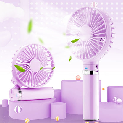 Ventilateur électrique portable pliable S2, avec 3 vitesses et lumière de nuit