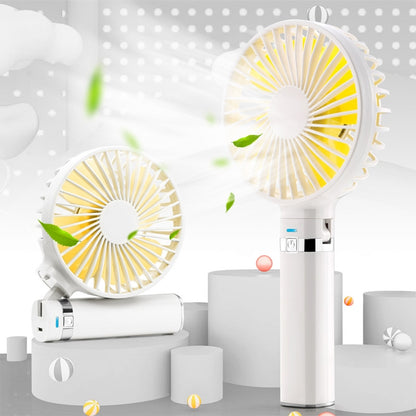 Ventilateur électrique portable pliable S2, avec 3 vitesses et lumière de nuit