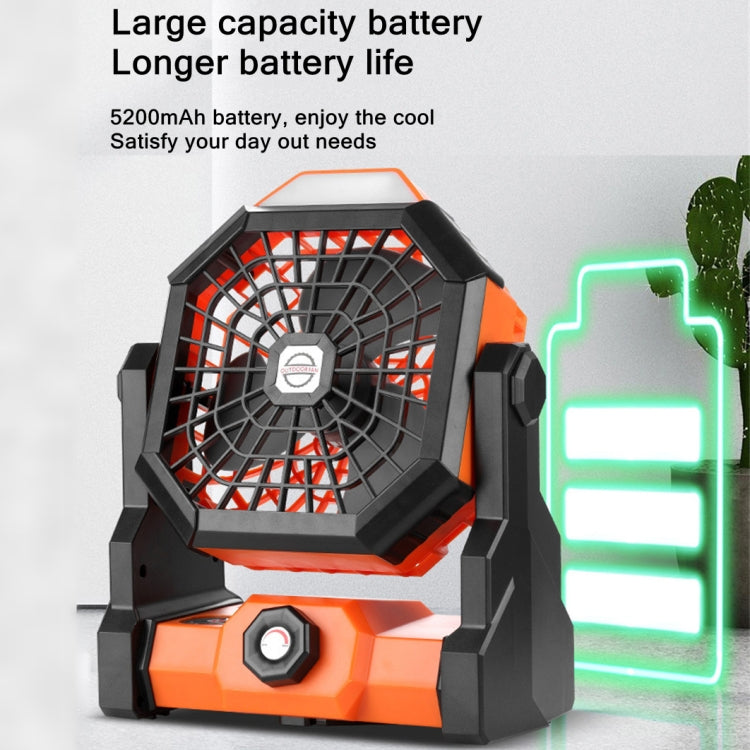 Ventilateur portable d'extérieur X3, rechargeable par USB, avec éclairage LED nocturne