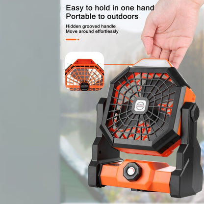 Ventilateur portable d'extérieur X3, rechargeable par USB, avec éclairage LED nocturne