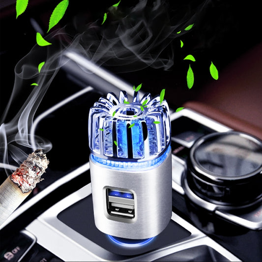 2 in 1 Car Negative-ion  Aromatherapy Air Purifier Humidifier + Dual USB Port Car Charger
