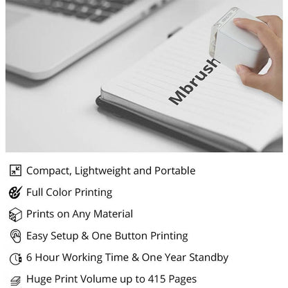 MBrush01 1200 DPI Mini Portable Colorful Printer