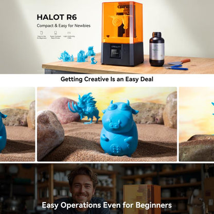 CREALITY HALOT R6 6.08 inch LCD Resin DIY 3D Printer, Print Size : 130.56 x 82.62 x 160mm, US Plug, HALOT R6
