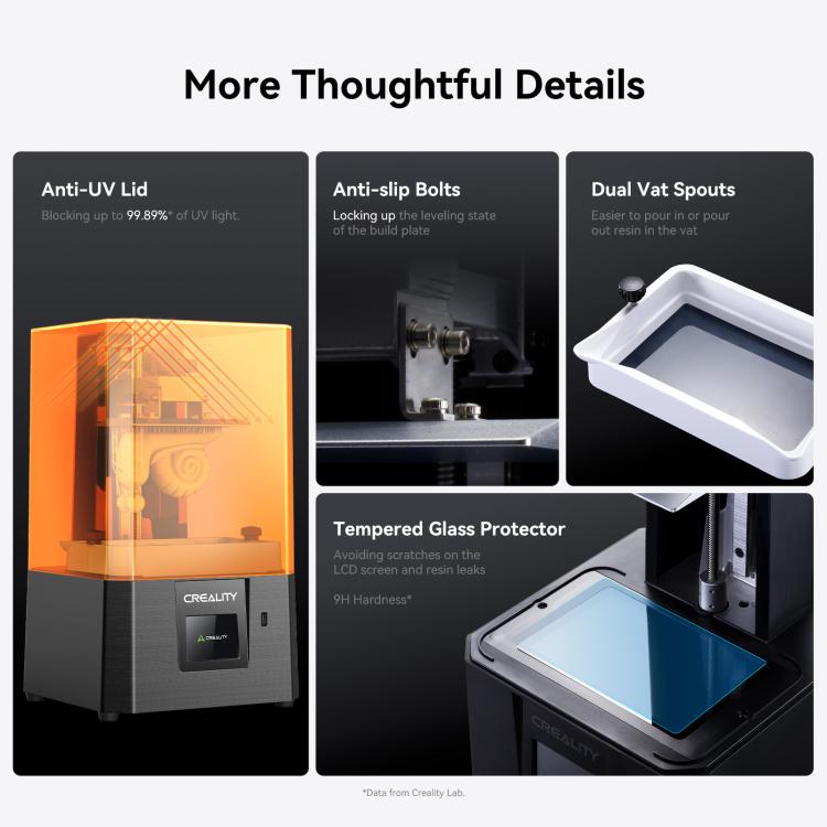 CREALITY HALOT R6 6.08 inch LCD Resin DIY 3D Printer, Print Size : 130.56 x 82.62 x 160mm, US Plug, HALOT R6