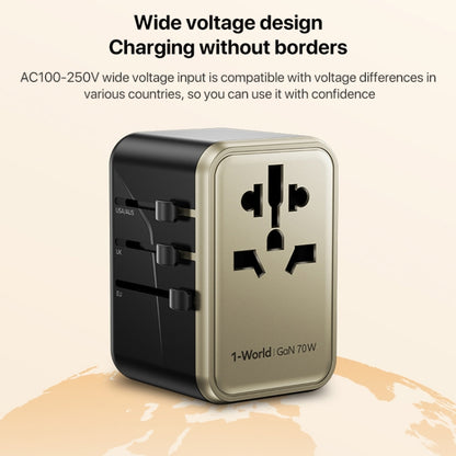 Adaptador de corriente de carga rápida MOMAX 1-World UA8 PD de 70 W, UA8