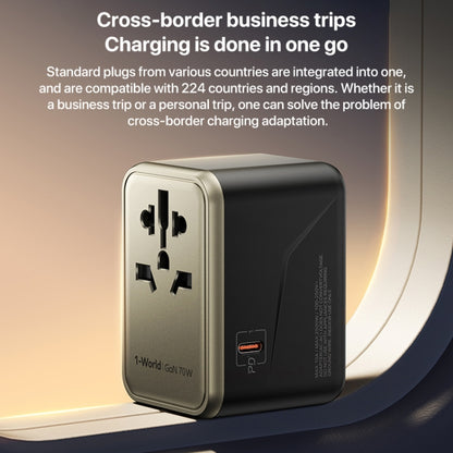Adaptador de corriente de carga rápida MOMAX 1-World UA8 PD de 70 W, UA8
