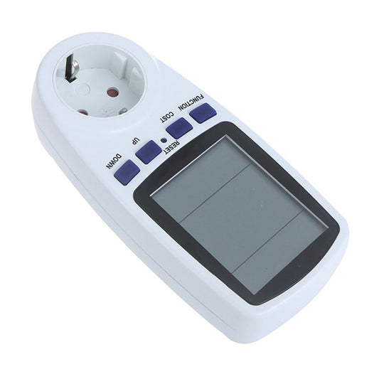 AC 230V 50Hz Max 16A LCD Display Energy Meter Watt Volt Voltage Power Analyzer Automatic Electricity Monitor Analyzer Power, EU Plug, AC 230V EU Plug