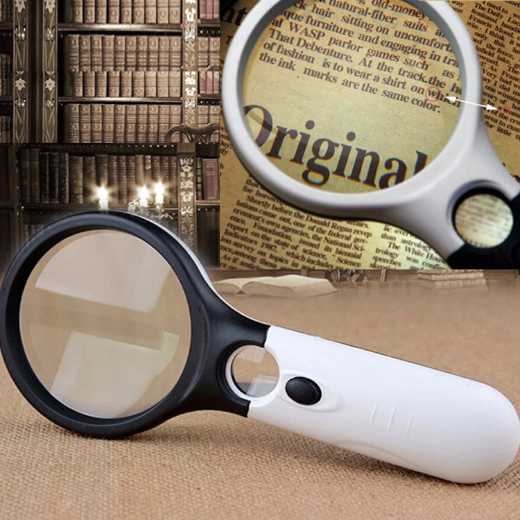 Mini Portable 3-45X Handheld (Black), 3 LED White, 3 LED Black
