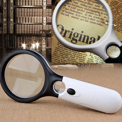 Mini Portable 3-45X Handheld (Black), 3 LED White, 3 LED Black