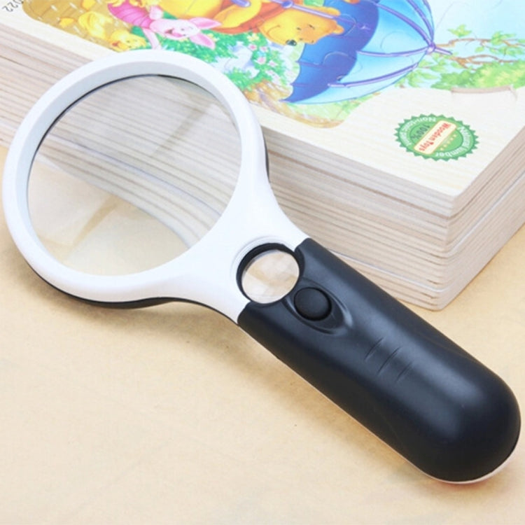Mini Portable 3-45X Handheld (Black), 3 LED White, 3 LED Black