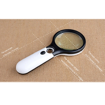 Mini Portable 3-45X Handheld (Black), 3 LED White, 3 LED Black
