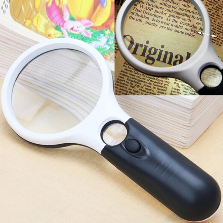 Mini Portable 3-45X Handheld (Black), 3 LED White, 3 LED Black