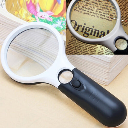Mini Portable 3-45X Handheld (Black), 3 LED White, 3 LED Black