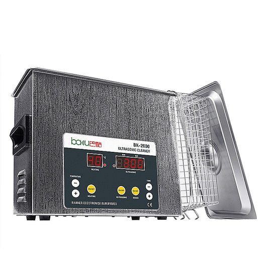 Nettoyeur à ultrasons chauffant BAKU BK-2000 120W 3,36L avec affichage LCD et panier, AC 220V, prise EU, BK-2000 120W 3,36L 220V